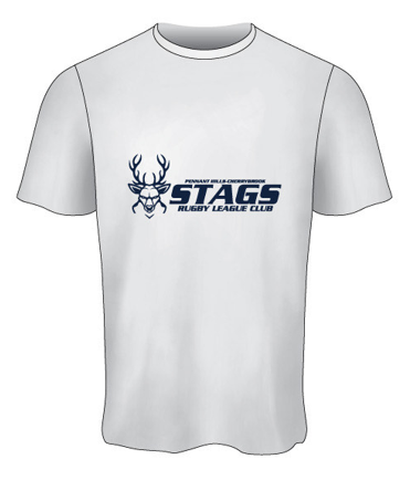 PHCS - Pennant Hills/Cherrybrook Stags - Cotton Tee (White/Navy)