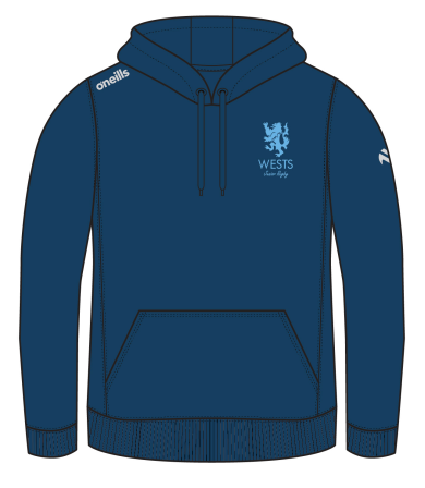 WETJ-Wests Juniors Rugby Canberra - Caster Fleece Hoodie