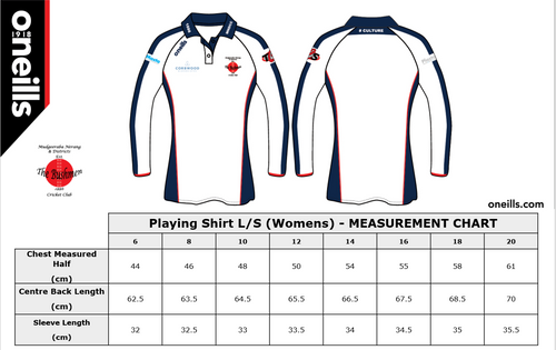 MNDCC - Sublimated MNDCC Playing Shirt  LS - White (Womens)
