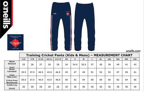 MNDCC - MNDCC Sublimated Long Training Cricket Pant - Navy