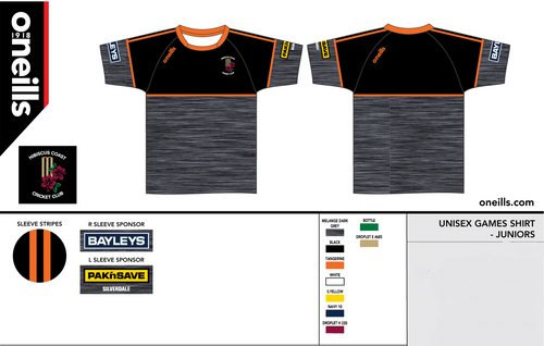 HCCC - Sublimated Training Shirt - Marl Dark Grey (Juniors)