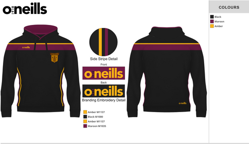 Taradale Cricket Club Auckland Overhead Fleece Hoodie - Black (Seniors)