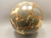 Septarian Nodule Stone Sphere 4 inch Yellow Crystal Vug Rock Utah #O1