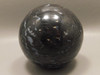 Sphere Petrified Wood Black Palm Polka Dot 2.5 inch Indonesia #O12