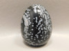 Snowflake Obsidian Gemstone Egg Carving 2 inch Rock 50 mm Utah #O2