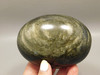 Gold Sheen Obsidian Polished Rock 3.5 inch Massage Palm Stone #0g3