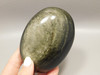 Gold Sheen Obsidian Polished Rock 3.5 inch Massage Palm Stone #0g3