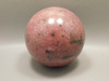 Rhodonite Sphere Shaped 3 inch Polished Rock Pink Gemstone #O1