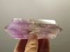 Amethyst and Smoky Quartz Crystal 4.1 inch Double Terminated Points #O8