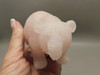 Bear Figurine Gemstone Animal Carving Rose Quartz 4 inch #O63