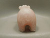 Bear Figurine Gemstone Animal Carving Rose Quartz 3.75 inch #O65