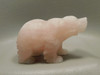 Bear Figurine Gemstone Animal Carving Rose Quartz 3.75 inch #O65