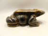 Frog Figurine Tigereye 5.6 inch Gemstone Animal Carving #O59