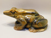 Frog Toad Figurine Tigereye 5 inch Carved Rock Stone Animal #O279