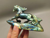Horse Figurine Labradorite Gemstone Animal Stone Carving #O326