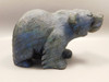 Bear Figurine Labradorite 5 inch Animal Stone Carving #O186