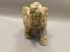 Elephant Figurine  Picture Jasper 3.72 inch Animal Carving #O289