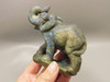 Elephant Figurine Labradorite Polished Rock Carved Stone Animal #O17