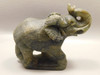 Elephant Figurine Labradorite Polished Rock Carved Stone Animal #O17