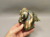 Horse Head Figurine Labradorite Stone Animal 3.75 inch Carving #O539