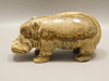 Hippopotamus Figurine Kalahari Jasper Animal Carving #O382