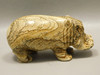 Hippopotamus Figurine Kalahari Jasper Animal Carving #O382