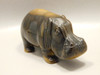 Hippopotamus Figurine Tiger-eye 4 inch Animal Carving Totem #O506