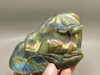 Deer Gemstone Animal Carving Labradorite Polished Rock #O881
