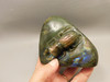 Scarab Beetle Figurine Animal Carving Labradorite Hand Carved Rock #O338