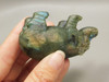 Hippopotamus Figurine Labradorite Carved 3 inch Stone Animal #O1