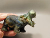 Hippopotamus Figurine Labradorite Carved 3 inch Stone Animal #O91