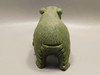 Bear Figurine Green Gemstone Animal Carving Verdite 4 inch #O33