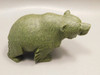 Bear Figurine Green Gemstone Animal Carving Verdite 4 inch #O33