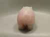 Hippopotamus Figurine Rose Quartz 4 inch Collectible Animal Pink #O158