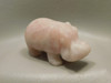 Hippopotamus Figurine Rose Quartz 4 inch Collectible Animal Pink #O158