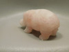 Hippopotamus Figurine Rose Quartz Small Collectible Animal Pink #O379