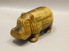 Hippopotamus Figurine Tiger-eye 3.1 inch Animal Carving Totem #O372