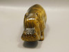 Hippopotamus Figurine Tigereye 3.1 inch Animal Carving Totem #O372