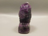 Owl Figurine Gemstone Animal Carving Purple Fluorite #O4