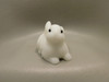 White Rabbit Figurine Gemstone Animal Carving Marble #O137