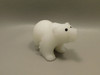 Bear Figurine Gemstone Animal Carving White Marble #O1