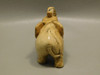 Elephant Figurine Kalahari Picture Jasper Animal Carving #O152