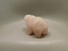 Bear Figurine Gemstone Animal Carving Rose Quartz 3 inch #O67