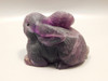 Rabbit Figurine Gemstone Animal Carving Purple Fluorite #O461