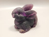 Rabbit Figurine Gemstone Animal Carving Purple Fluorite #O461