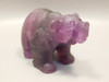 Bear Figurine Gemstone Carved Animal Purple Fluorite #O437