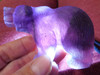 Bear Figurine Gemstone Animal Carving Purple Fluorite #O43