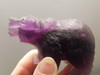 Bear Figurine Gemstone Animal Carving Purple Fluorite #O43