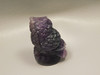 Owl Figurine 3.1 inch Gemstone Animal Carving Purple Fluorite #O420
