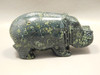 Hippopotamus Stone Figurine Kabamba Jasper Animal Carving #O156